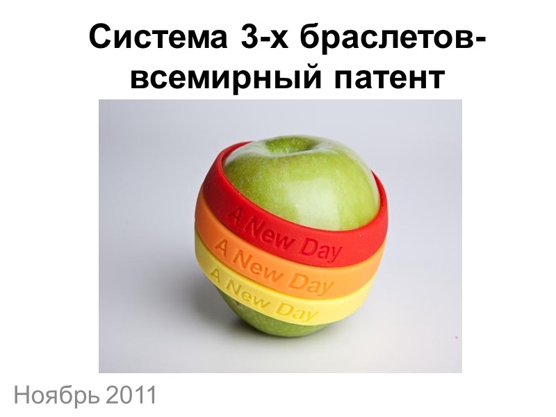 Система 3-х браслетов- всемирный патент Ноябрь 2011